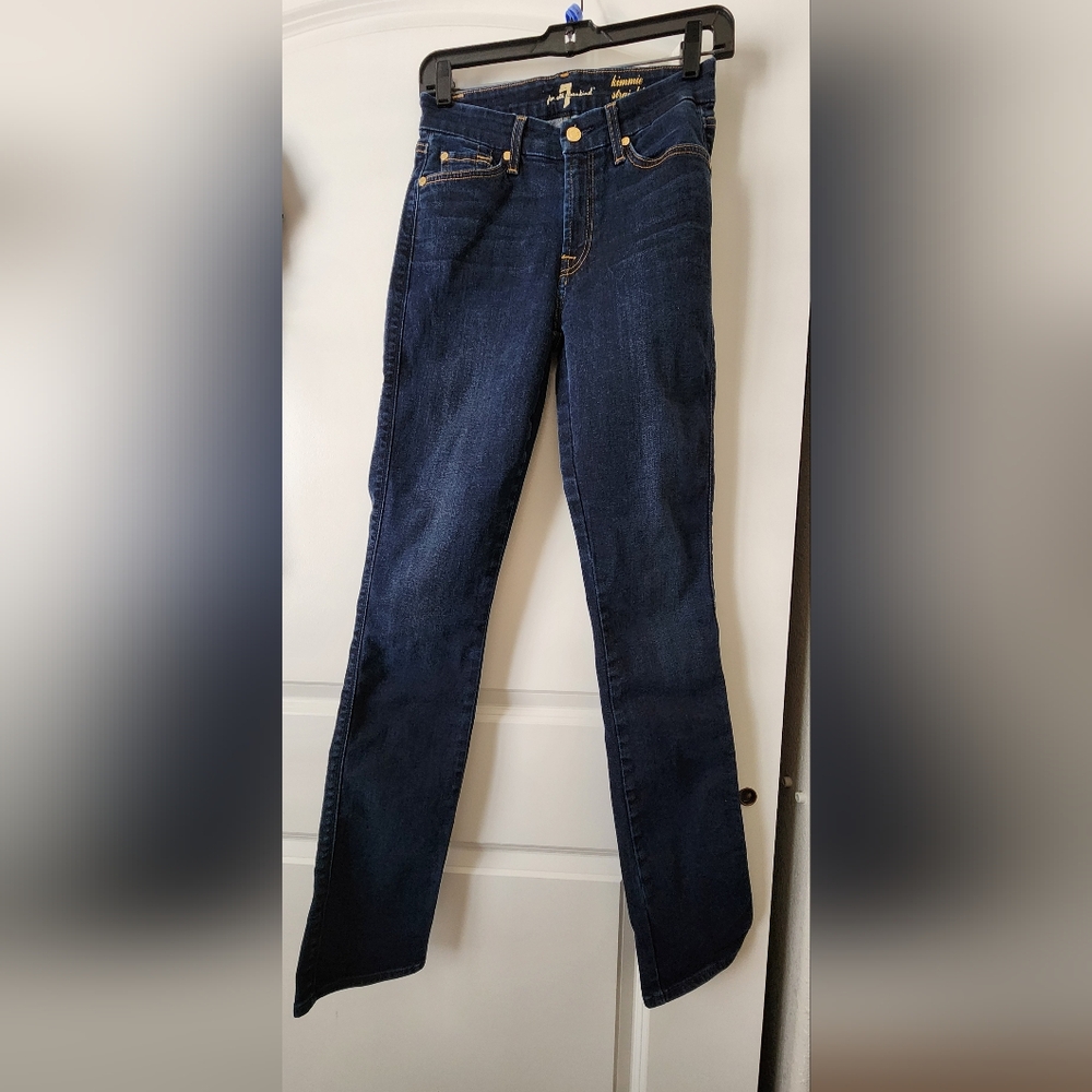 7 For All Mankind TALL Indigo Kimmie Straight Leg Jeans
